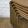 10 Vintage Industrial School Stacking Chairs