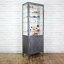 Vintage Industrial Steel Glazed Medical Cabinet