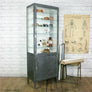 Vintage Industrial Steel Glazed Medical Cabinet