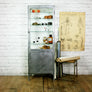 Vintage Industrial Steel Glazed Medical Cabinet
