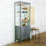 Vintage Industrial Steel Glazed Medical Cabinet