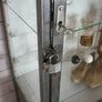 Vintage Industrial Steel Glazed Medical Cabinet