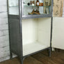 Vintage Industrial Steel Glazed Medical Cabinet