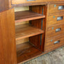 Vintage Industrial Iroko School Plan Chest / Kitchen Island