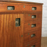 Vintage Industrial Iroko School Plan Chest / Kitchen Island