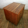 Vintage Industrial Iroko School Plan Chest / Kitchen Island