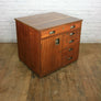 Vintage Industrial Iroko School Plan Chest / Kitchen Island