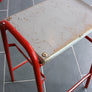 Set of 8 Red Vintage School Laboratory Stacking Stools