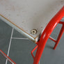 2 x Red Vintage School Laboratory Stacking Stools
