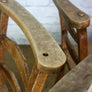 4 Vintage Rustic School Church Chapel Chairs