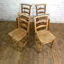 4 Vintage Rustic School Church Chapel Chairs