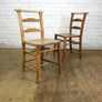 4 Vintage Rustic School Church Chapel Chairs