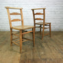 4 Vintage Rustic School Church Chapel Chairs