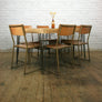 6 Vintage Industrial School Stacking Chairs