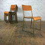 6 Vintage Industrial School Stacking Chairs