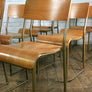 1 Vintage Tubular Steel & Bent Ply Stacking Chair – Lots Available
