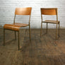 6 Vintage Industrial School Stacking Chairs