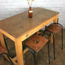 Vintage Industrial Iroko School Laboratory Table