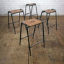 Reclaimed School Lab Stacking Stools x 1 (100+ available)