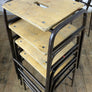 8 Vintage School Laboratory Stacking Bar Stools