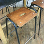 Copy of A Set of Thirty (30) Reclaimed School Lab Stacking Stools