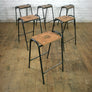 Copy of A Set of Thirty (30) Reclaimed School Lab Stacking Stools