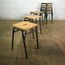 Low Beech Vintage Stacking Stools with dark brown bases x 1 (4 available)
