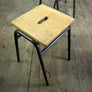 Low Beech Vintage Stacking Stools with dark brown bases x 1 (4 available)
