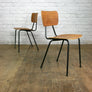 6 Vintage French Industrial School Stacking Chairs