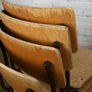 A Set of Eight (8) Vintage Industrial School Stacking Chairs