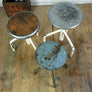 X3 Vintage Industrial Steel Medical Stools