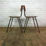6 Vintage Industrial Teak School Stacking Chairs