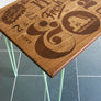 *LIMITED EDITION* The Hairpin 'Taste Delight' - Foodie inspired Iroko Desk / Table