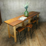 Reclaimed School Lab Table Breakfast Bar - 2006b