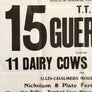 Vintage Letterpress Typographic Farm Auction Poster