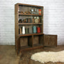 Vintage Limed Oak Sectional Bookcase / Shop Display Cabinet