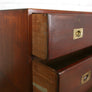 Antique Victorian Mahogany Military Campaign Chest