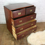 Antique Victorian Mahogany Military Campaign Chest