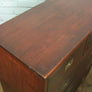 Antique Victorian Mahogany Military Campaign Chest