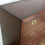 Antique Victorian Mahogany Military Campaign Chest