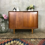 Mid Century Danish Teak Media Cabinet Sideboard