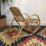 Vintage Mid Century Boho Bamboo *Child Sized* Rocking Chair