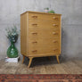 Mid Century Oak Brandon Tallboy Drawers - 2406b