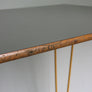 Reclaimed Hairpin Desk / Table - Grey Top/Yellow Legs