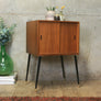 Mid Century LP Vinyl Record Cabinet - 0402l