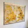 Vintage Industrial Map Chart of Great Britain