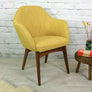 Mid Century Vintage Mustard Club Cocktail Chair