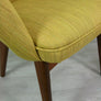 Mid Century Vintage Mustard Club Cocktail Chair
