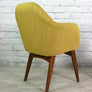 Mid Century Vintage Mustard Club Cocktail Chair
