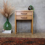 Vintage Oak Rustic Side Table - 0707e